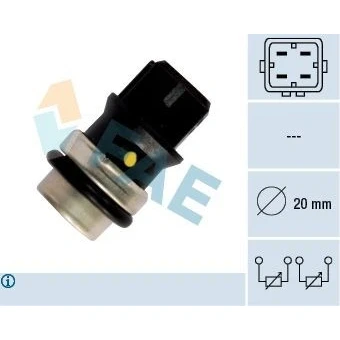 Image de EPS 1.830.146 Sonde De Température Liquide Refroidissement Made in Italy OE Equivalent jaune, Bleu, noir VOLKSWAGEN: Golf 4, TRANSPORTER 4 Bus