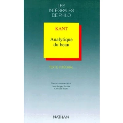 Image de Analytique du beau Livre d’occasion Bon