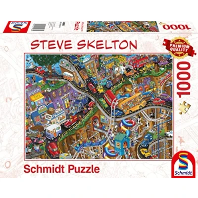Image de Schmidt Spiele 59966 Steve Skelton, Everything in Motion, 1000 Piece Jigsaw Puzzle, Multicolore