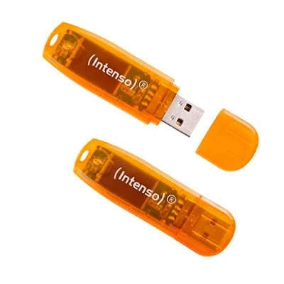 Image de Intenso Rainbow Line Clé USB 2.0 2X 64 Go Orange
