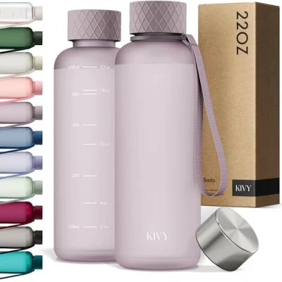Image de KIVY Bouteille d&#039;eau en Tritan (violet taupe, 650 ml)