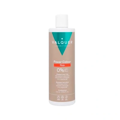 Image de Valquer Professional Shampooing Power Color Cheveux Teints. Végétalien et sans Sulfate (Rouge). Hair Enhancer 400 Ml