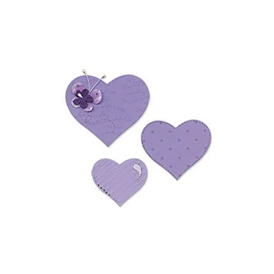 Image de Sizzix 18656334 Big Shot 3 Coeurs Bigz Matrice de Découpe pour Machine Plastique Multicolore 14 x 2 17,5 cm