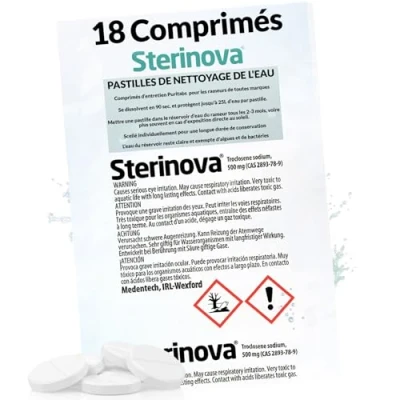 Image de JB White Puritabs Sterinova 18x Pastille de Chlore pour Rameur à Eau et Le Traitement l&#039;eau Contre Les algues, compatibles avec Yamo, Pasyou, Joroto, SportPlus (comprimés rameurs d&#039;eau 3x6)