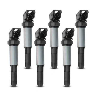 Image de Frankberg 6x Bobines d&#039;allumage Compatibles avec E46 E90 E91 E92 E93 E39 E60 E61 F07 E63 E64 F13 E81 E82 E87 E88 F20 F21 Série 7 X1 X3 X5 X6 Z3 Z4 M.i.n.i Remplacer# 12131712219