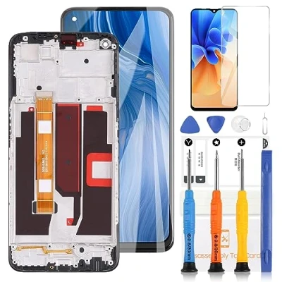 Image de Écran LCD pour Oppo A74 5G / A54 A93 CPH2197 CPH2263 tactile Digitizer Kit de remplacement avec outil (noir cadre, 6,5&quot;)