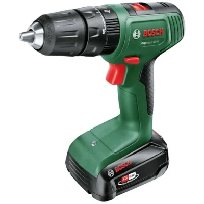 Image de Perceuse visseuse à percussion sans fil Bosch Home and Garden 06039D810D 18 V 1.5 Ah Li Ion + 2 batteries, chargeur,