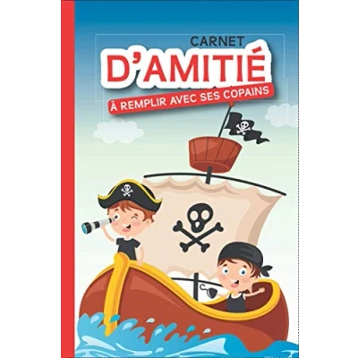Image de carnet d&#039;amitié à remplir avec ses copains: secret garçon les copains du cp Format A5