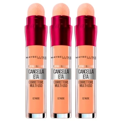 Image de 3 x Maybelline New York Le Cancelle Âge correcteur Liquide Multi Usage Couleur 02 Nude correcteurs
