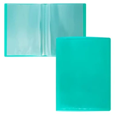 Image de RAYLU PAPER Classeur avec pochettes transparentes Format A5, fabriqué en polypropylène 100% biodégradable, 10 pour documents à la maison et au bureau (A5, housses, Vert)