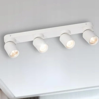 Image de Miratic Luminaire Plafonnier avec Source Lumineuse GU10 Remplaçable max. 12 W (Ampoule Non Incluse) Lampe Plafond Spot éclairage de (Blanc, 4 sources lumineuses)