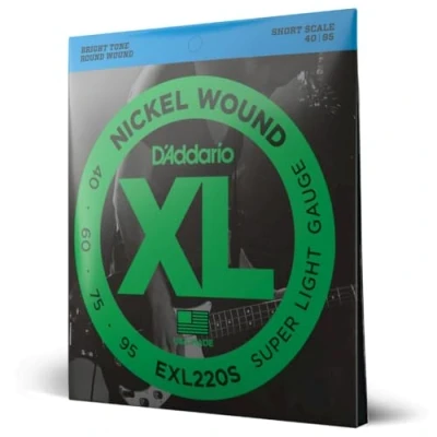 Image de D&#039;Addario Cordes Basse Bass Strings EXL220S Super Light, 40 95 Courte Échelle