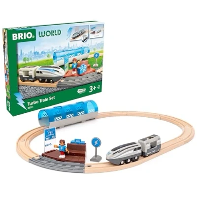Image de Brio World 36011 Circuit Locomotive à Piles Super Rapide de Train pour Les Enfants partir 3 Ans
