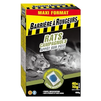 Image de BARRIERE A RONGEURS Rats &amp; Campagnols Appât sur pâte Maxi Format 400 g, Nicht Zutreffend