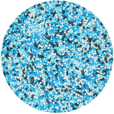 Image de FunCakes Nonpareils Requin Mix: Sprinkles gâteau, bon goût, parfait pour la décoration de gâteaux, des centaines et milliers sprinkles. 80 g.