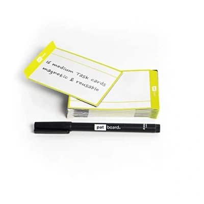 Image de PATboard Tableau Scrum et Kanban Task Cards Magnétique 16 Cartes de Tâche M (média) Citron Vert