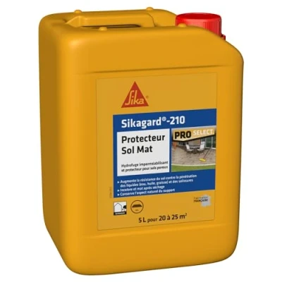 Image de SIKA Sikagard 210 Protecteur Sol Mat, Hydrofuge, Imperméabilisant effet mat pour sols (Pavés, dalles, pierres), 5L, Incolore