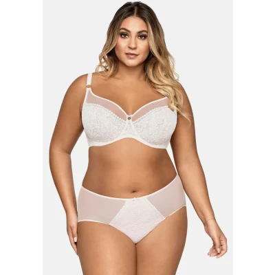 Image de Ava 1396 Élégant Soutien Gorge Non Rembourré Broderies Fabriqué en UE, Blanc,100B