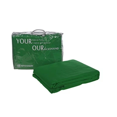Image de Bresser f000408 studio tissu de coton chromakey fond 3 x 4 m vert