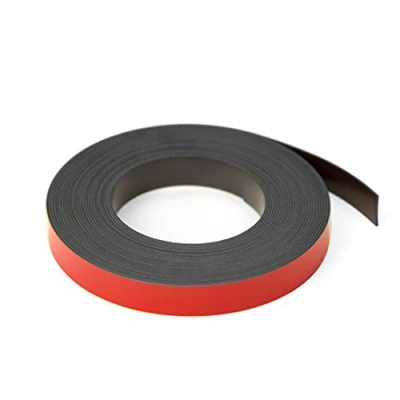 Image de first4magnets MagFlex® Lite 12,7 mm Largeur Flexible Bande magnétique Maillage Matt Rouge (5 mètres de Long)