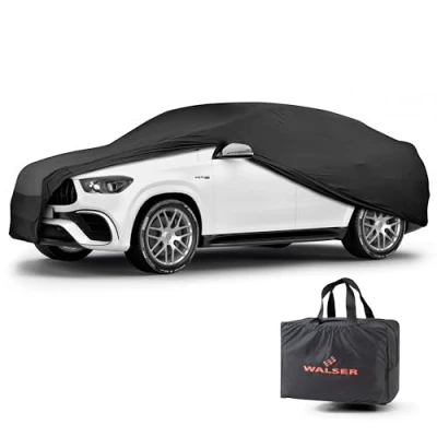 Image de Walser Bâche d&#039;intérieur pour Voiture Indoor Stretch Basic, Complet l&#039;intérieur, étanche à la poussière SUV XL, Noir