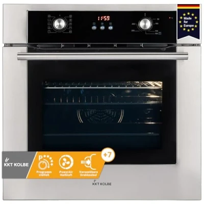 Image de Four encastrable 60 cm 70L 3kW Air chaud Tiroirs télescopiques Timer automatique Double Vitrage d&#039;isolation thermique BO8810SS