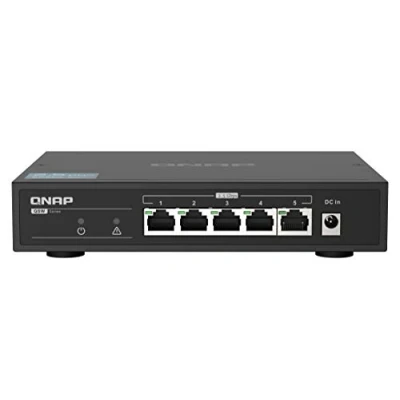 Image de QNAP QSW 1105 5T, 5 Ports 2,5 Gbit/s négociation Automatique (2,5 G/1 G/100 M), commutateur Non géré, chipset Broadcom intégré