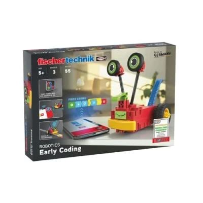 Image de fischertechnik Robotics Early Coding 559889 Robots programmables télécommandés, kit de robotique, 5 modèles, à partir 3 Ans