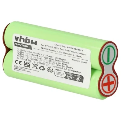 Image de vhbw Batterie Remplacement pour Braun Type 5417 Rasoir Tondeuse électrique (950mAh, 2,4V, NiMH)
