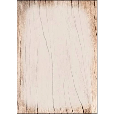 Image de SIGEL DP128 Papier à lettres, 21 x 29,7 cm, 90g/m², motif bois, beige, 50 feuilles