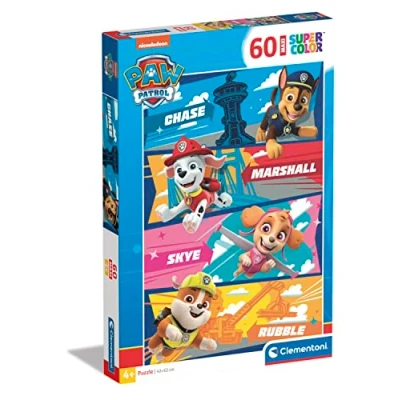 Image de Clementoni Pat&#039;Patrouille Puzzle de 60 Maxi Pièces Jeu Patience et Réflexion Format Portrait Image Net 42 x 62 Cm Pour Enfants À Partir 4 Ans
