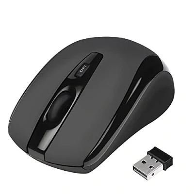 Image de Souris de voyage sans fil LogiLink 2,4 GHz Noir 3 boutons programmables Molette défilement