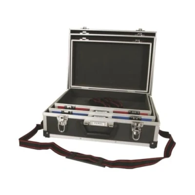 Image de Perel Mallette à outils, en set de 3 pièces, différentes tailles, couleurs, avec bandoulière, verrouillage par clé, 2 clés, aluminium, max. 460 x 335 150 mm