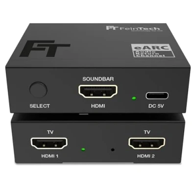 Image de FeinTech AX420 HDMI eARC Switch 2 TV x 1 barre de son Utilisez votre sur écrans