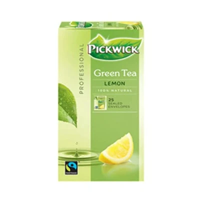Image de The Pickwick Thé Vert Professionnel Citron Commerce Équitable Pickwik Tea 75 Pack 150 Gramme Total