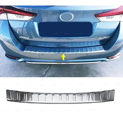Image de Chrome Protection anti rayures pour pare chocs arrière en acier inoxydable compatible avec Auris Touring Sports à partir de 2013