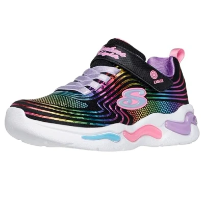 Image de Skechers WAVY Beams Baskets basses black/multicoloured pour enfants, Taille: 32, Black/multi coloured Tissu / matière synthétique