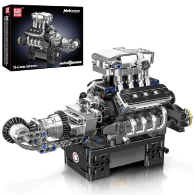 Image de Mould King 10206 Supercar Technique V8 Moteur Blocs de Construction 733 Pièces Technologie Car Engine Briques Modèle Jouet/Cadeau/Objets collection pour garçons et filles