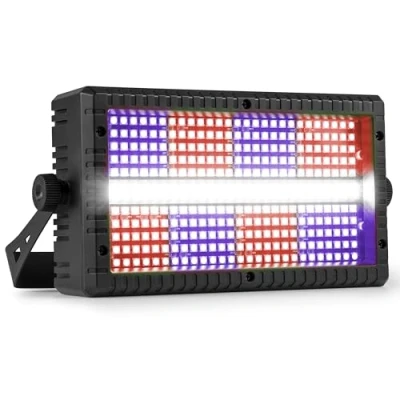Image de BeamZ BS336 Stroboscope LED SMD RGBW Combo Strobe et Éclairage d&#039;ambiance, Blinder, Wash, 12 Segments Contrôlables, DMX