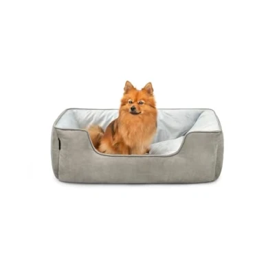 Image de lionto Panier Chien 2 en 1 lit Coussin réversible, (M) 80x60 cm Gris