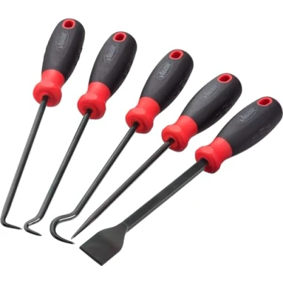 Image de ViGOR jeu de crochets et raclettes V5045 I pour enlever mettre en place les joints toriques d&#039;étanchéité plaquettes, restes colle