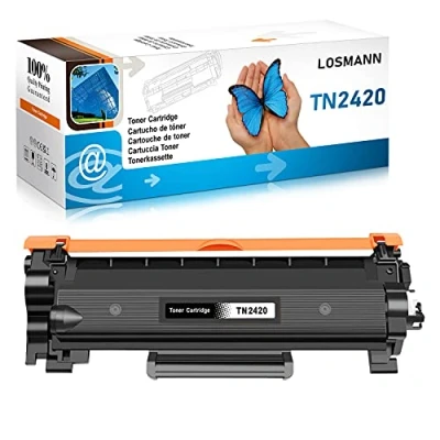 Image de LOSMANN 1x Toner Compatible pour Brother TN 2420 2410 TN2420 HL L2310D L2350DN L2370DN L2375DW DCP L2510D L2530DW MFC L2710DN L2710DW L2730DW L2750DW