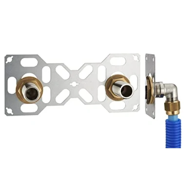 Image de Platine sortie de Cloison double PER à Compression (à Visser) Ø16 pour douche/baignoire FIXSYSTEM