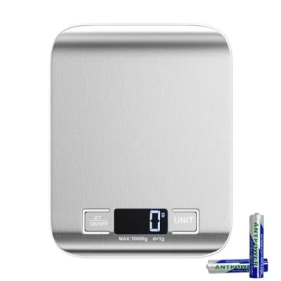 Image de Newaner 10kg/1g Balance de cuisine precision Électronique, inoxydable pese aliment avec affichage LED et fonction tare, 6 unités, pesée des aliments pour la cuisson, pâtisserie mélange