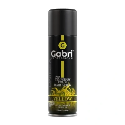 Image de Gabri Color Spray 150 ml Coloration pour cheveux À pulvériser Pro Temporary Hair Colour (jaune, (1 pièce)