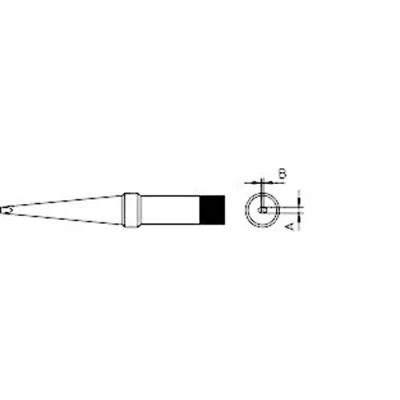 Image de Weller 4PTM8 1 panne de fer à souder forme longue Taille la 3.2 mm Contenu pc(s)