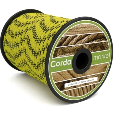 Image de Cordamarket 8mm Corde drisse Mixte, Jaune Fluo, 50mts