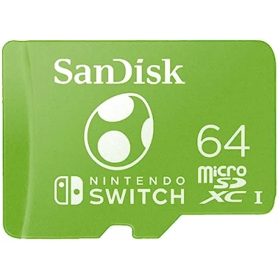 Image de SanDisk 64 Go microSDXC Carte pour Nintendo Switch Produit sous licence Nintendo, jusqu&#039;à 100 Mo/s, UHS I, Class 10 U3