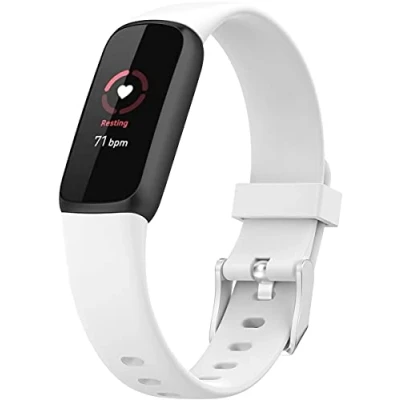 Image de Shieranlee Bracelet en Silicone de Remplacement pour Fitbit Luxe Activity Tracker Bracelets QuickFit qualité supérieure,Grande Taille
