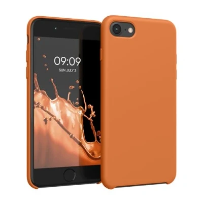 Image de kwmobile Housse Compatible avec Apple iPhone SE (2022) / (2020) 8 7 Coque de téléphone Protection Souple en TPU Silicone Abricot Chaud